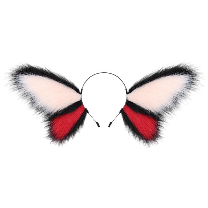 Butterfly Headband Plush Animal Ears Hairband Elf Ears Hair Accessories Christmas Halloween Party Cosplay Costumes