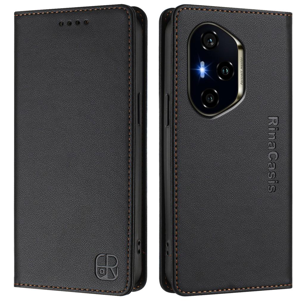 For Honor 400 5G (Global) Leather Case RINACASIS RC01 Phone Cover with RFID Blocking Wallet Stand