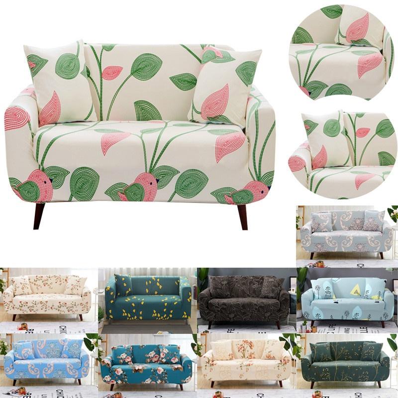 Elegant Floral Printed Couch Cover For 1-4 Seater Slipcover Perfect For Living Room