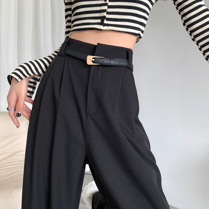 Spring 2026 Women's High Waist Wide Leg Straight Suit Pants