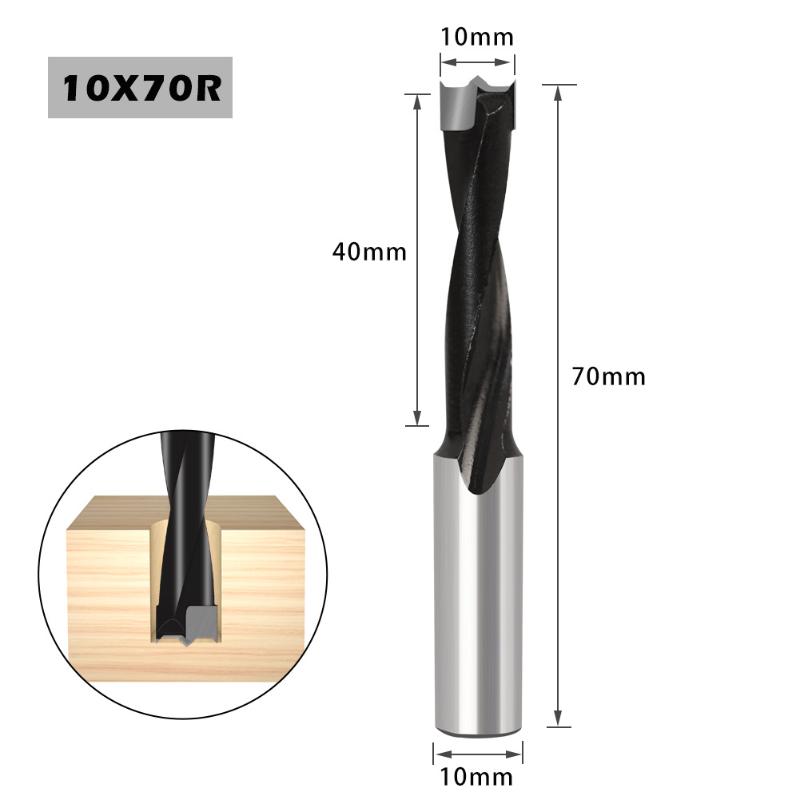 2 Flute Drill Bits 70Mm Length 10Mm Shank Left/Right Row Drill Carbide Hole Opener Wood Alloy Tool
