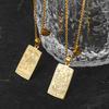 Twelve Constellations Tarot Card Stainless Steel Necklace with Fade-Resistant Pendant
