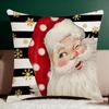 Christmas Reindeer Pillow Cover Christmas Throw Pillow Cover Cushion Soft Case Seasonal Decor Elk Snowman Christmas Tree Pillow