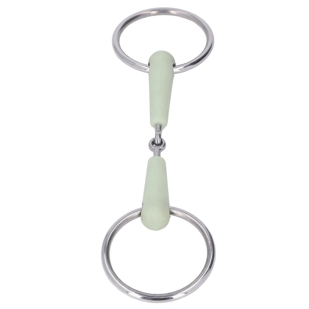 130mm Horse Mouth Snaffle with Chain Stainless Steel Horse Bit for Equestrian Training Equipment