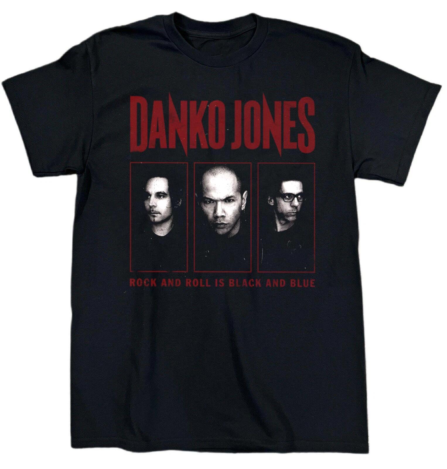 Men s and Women s T-shirts NEW Danko Jones Rock & Roll Is Black & Blue Cotton Black M