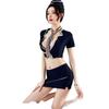 Sexy lingerie women's sexy hip skirt stewardess uniform exposed breasts seduction secretary suit flirting lingerie women