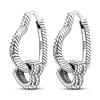 925 Sterling Silver Love Feather Moon Star Heart Earrings Fit Original Charms Hoop for Women Girls Stud Earring Jewelry Gifts