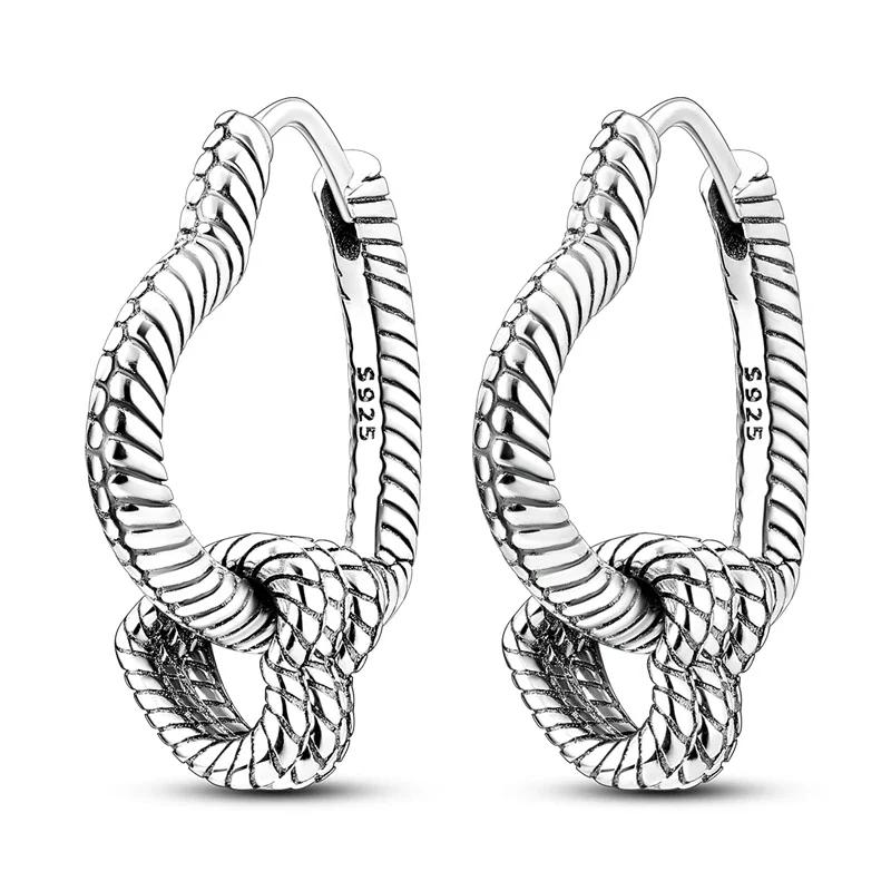 925 Sterling Silver Love Feather Moon Star Heart Earrings Fit Original Charms Hoop for Women Girls Stud Earring Jewelry Gifts