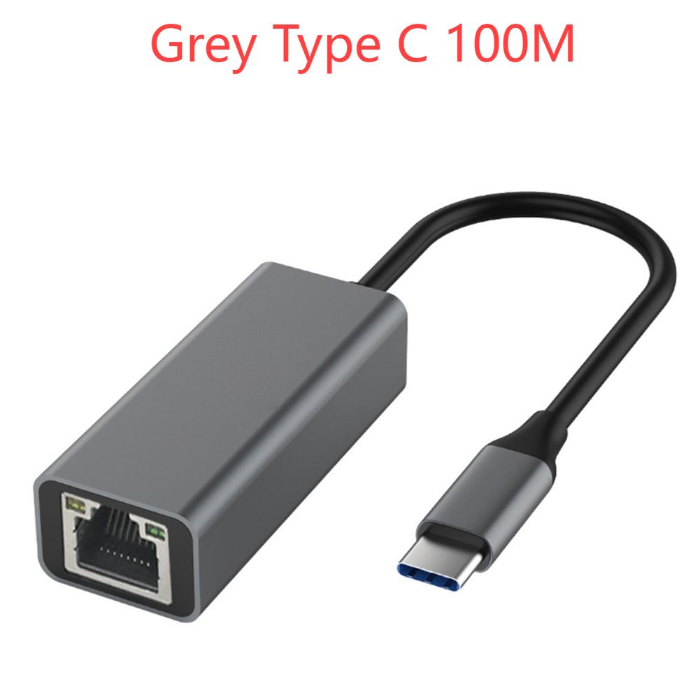 

USB-адаптер Ethernet Type-C 1000/100 Мбіт/с USB до RJ45 Lan для Xiaomi Mi Box, Nintendo Switch, мережевої карти ноутбука PC Windows
