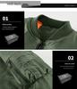Men's Winter MA1 Bomber Jacket: Short, Thickened, Plus Size, Trendy Baseball Uniform Style.