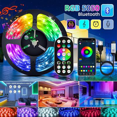 1M-30M USB Led Bar Licht RGB 5050 Bluetooth Band für Weihnachten Raum Dekoration Led Luces Flexible Licht Desktop Bildschirm TV Hintergrund Beleuchtung