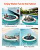 Inflatable Floating Dock, 3.66 M Round Inflatable Dock Platform, Non-Slip Water Air Mat with Portable Carrying Bag and Detachable Ladder, Floating