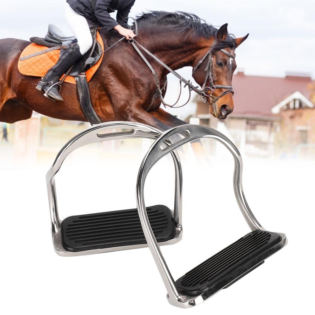 Stainless Steel Horse Stirrup AntiSlip Riding Equestrian Equipment Supplies with Rubber Pad
