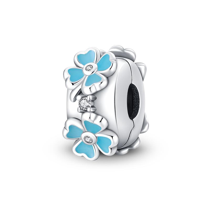 Copper Craft Plum Blossoms Azaleas Sunflowers Cherry Blossoms Sparkling Zircon Beads Charms Birthday Diy Exquisite Jewelry