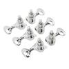 1:18 Gear Ratio Guitar Tuners Knob Enclosed Robust Silver Electric Guitar String Knob Tuning Pegs