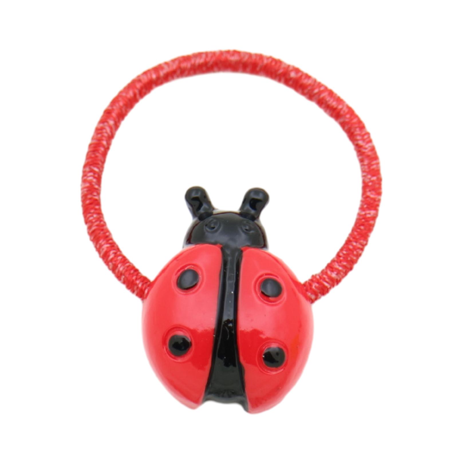 

Cute Red Ladybug Shape Hair Clip/ Hair Rope Hair Clip Taking Photo for Woman Girl Christmas Anti-Slip Tiaras 3