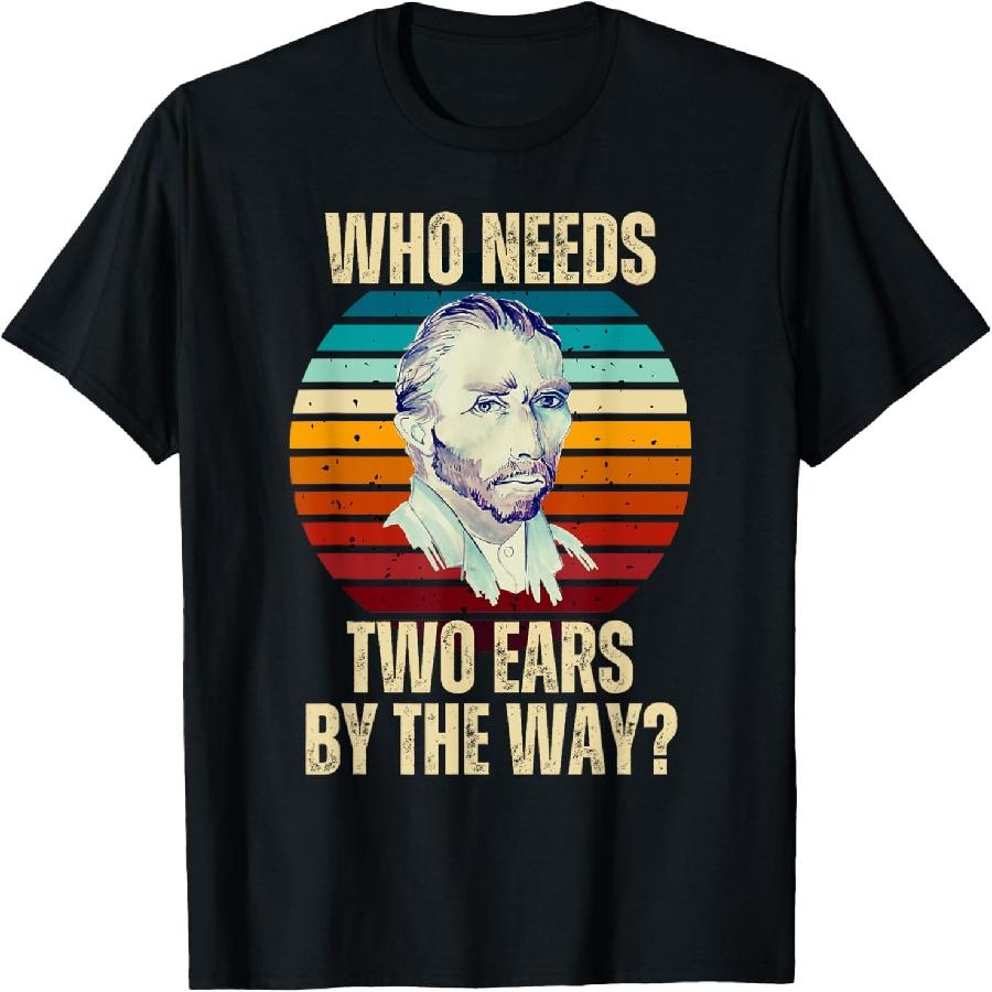 Funny Van Gogh Self Portrait Altered Art Pop Sunset Retro T-Shirt XXXXXL чёрный
