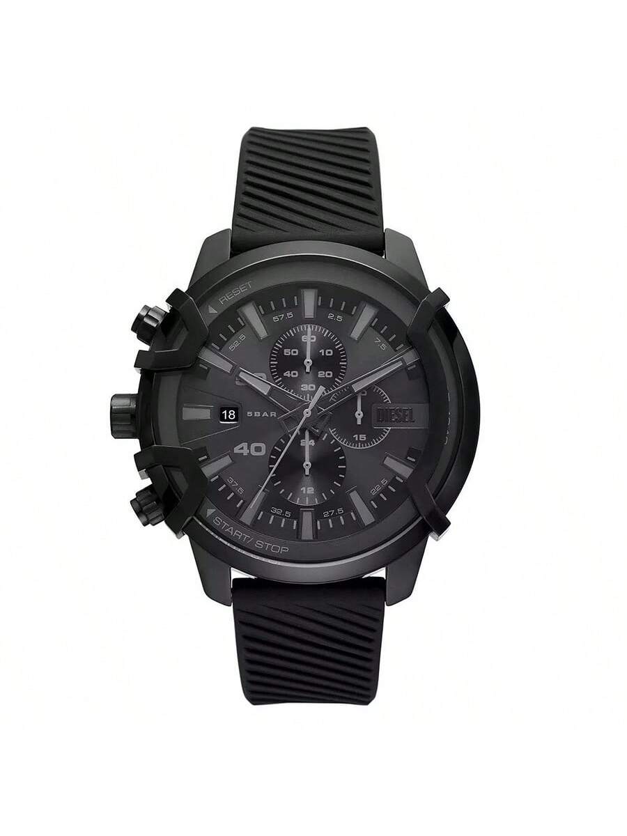 

Diesel Men s Quartz Watch Leather Strap 48mm Dial DZ4650 чорний