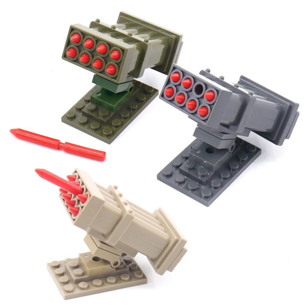 WWII Building Blocks Military Weapons Police Soldier Figure Accessories Model Brick Gun Cannon Launcher Bunker Outpost Toy X017