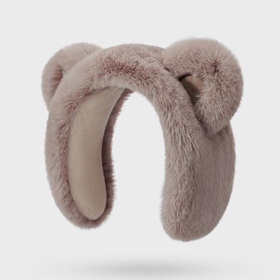 Winter Earmuffs Bear Ear Decor Thickened Plush Ear Warmers Enlarged Snow Day Earmuffs Thermal Insulation Earmuffs