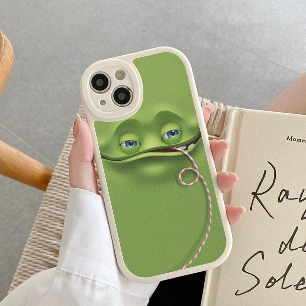 3D Funny Face Phone Case For IPhone 16 15 14 13 12 11 Pro Max Plus Leather Cover