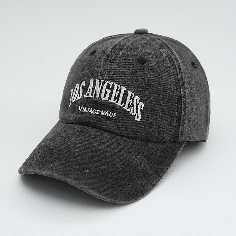 Washed Baseball Cap Women's Retro Old Deep Top Denim Hat Peaked Cap New Versatile Soft Top Hat Men