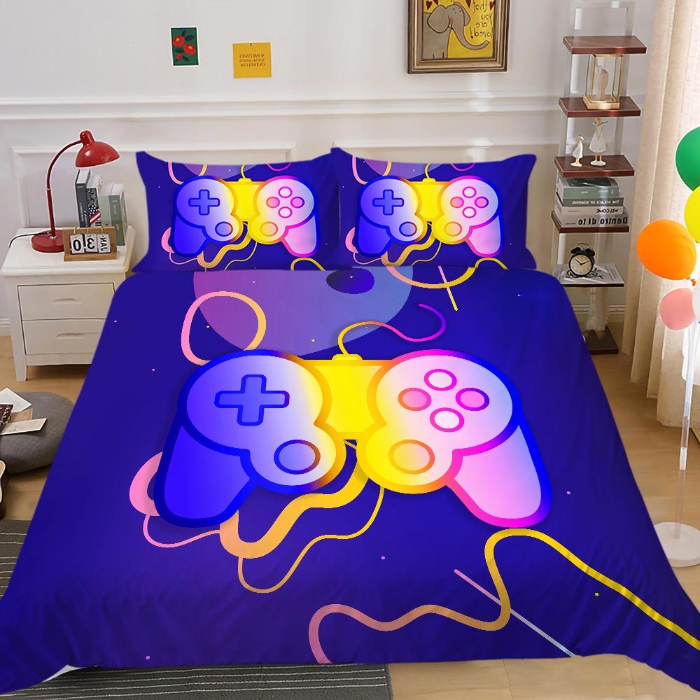 Game Controller Down Duvet Cover Pillowcase Luxurious High-quality 3D Printed Teen Bedding 2/3 Pieces, Single Bed Decoration Gift