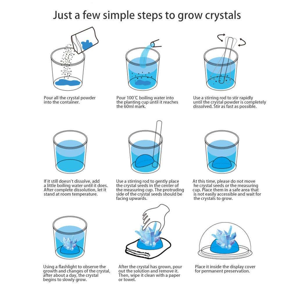 Crystal Planting DIY Scientific Experiment Set Chemical Experiment Educational Toy Handmade Toys Gift for Children Kid