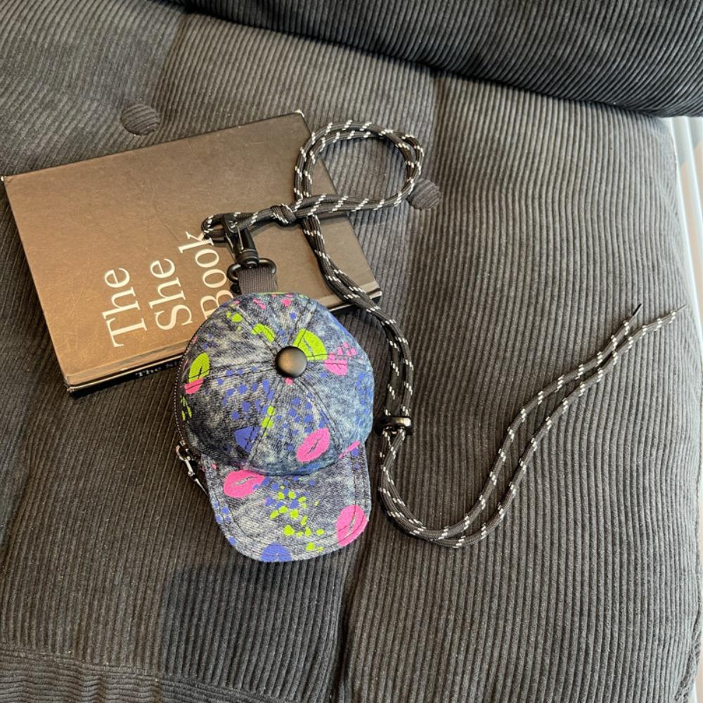 

Джинсовая бейсболка, сумка кроссбоди, сумка для хранения наушников, холщовый кошелек для монет, мини-кошелек в виде шляпы, унисекс Style 4