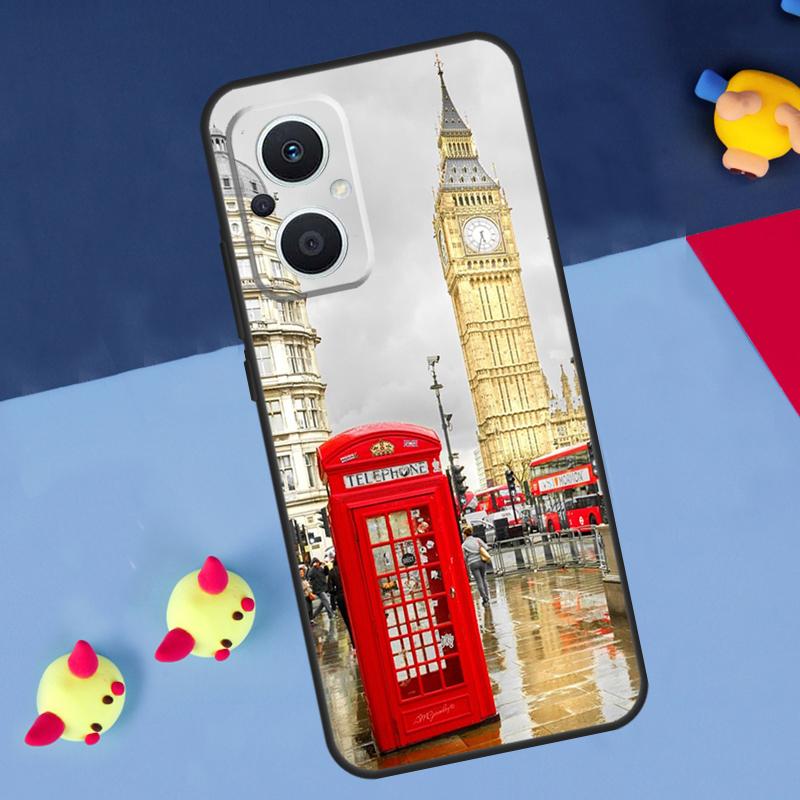 London Bus England Big Ben For OPPO Reno 14 13 12 11 10 Pro 11F 12F 13F 14F 7 8 Lite 8T OPPO Find X9 X5 X6 X8 Pro Case