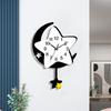 Cartoon Moon Star Element Clock 12-inch Wall Clock Silent Clock Home Decoration Living Room Bedroom Clock