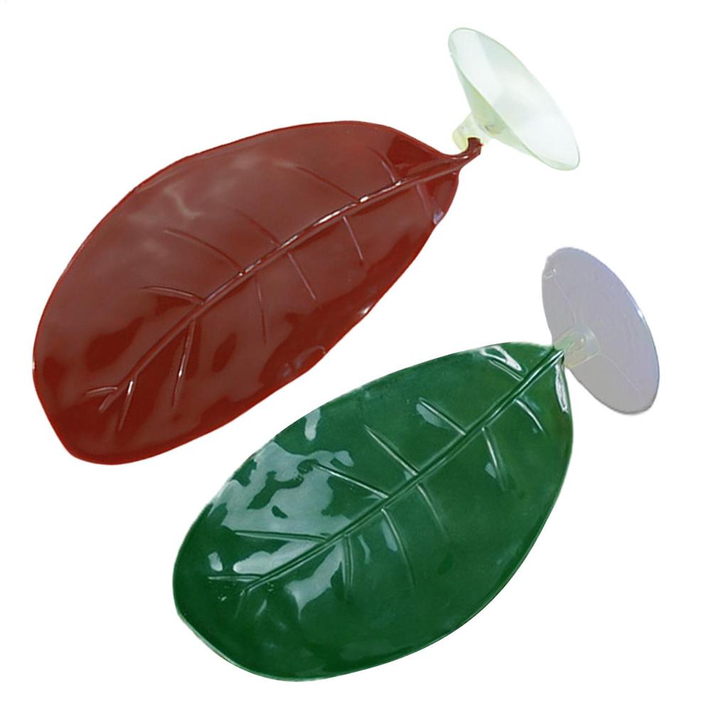 Frog Habitat Leaf Suction Cup Reptile Basking Area Resting Terrace Suction Cups Tank Accessories simulated leaves Aquarium decor
