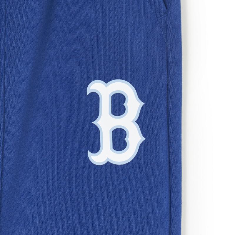 MLB SS24 Boston Red Sox Logo Loose Straight Leg Drawstring Casual Pants Women bottoms Navy-Blue 3FPTV0541-43RBS
