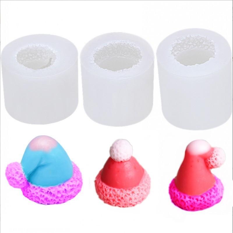 DIY Geometry Candle Silicone Mold for Creative Christmas Hat Candle - Resin Soap Mold, Craft Supplies for Christmas Gifts