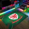 Wales Rugby Design Kristall-Samt-Teppich Gemütlich Nicht?Rutschfester Teppich mit Aufdruck für Schlafzimmer Wohnzimmer Eingang