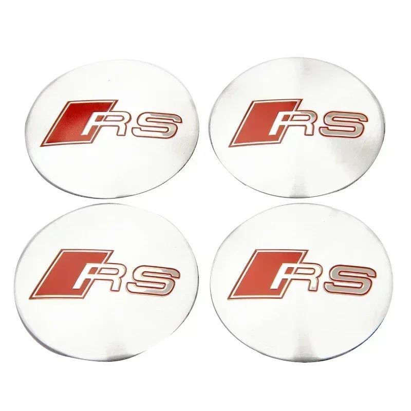 56/60/65/75mm 4pcs Car Wheel Center Hub Cap Badge Logo Sticker 8s A6 A3 A4 A5 A6 Q2L Q3 Q5 Q7 Q8 R8 S4 S8 S7 RS5 RS8 RS6s8