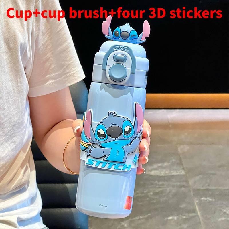 

Ізольована пляшка для води Stitch Judy Nick із замком-кришкою та соломинкою для дітей, для школи та подорожей Blue