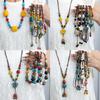 Jingdezhen Ceramic Non-Fading Necklace Ethnic Style Sweater Chain Antique Woven Rope Long Neck Chain