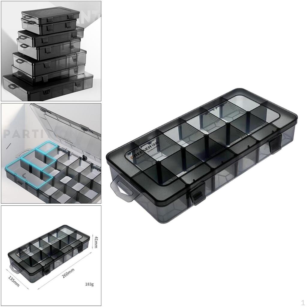 Compartment Plastic Storage Box Jewelry Earring Bead Screw Holder Case Display Organizer Container