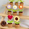 Crochet Flowers Homemade Woven Flowers Finished Crochet Sunflower Tulip Wedding Guest Gifts Mother's Day Gift Home Decor