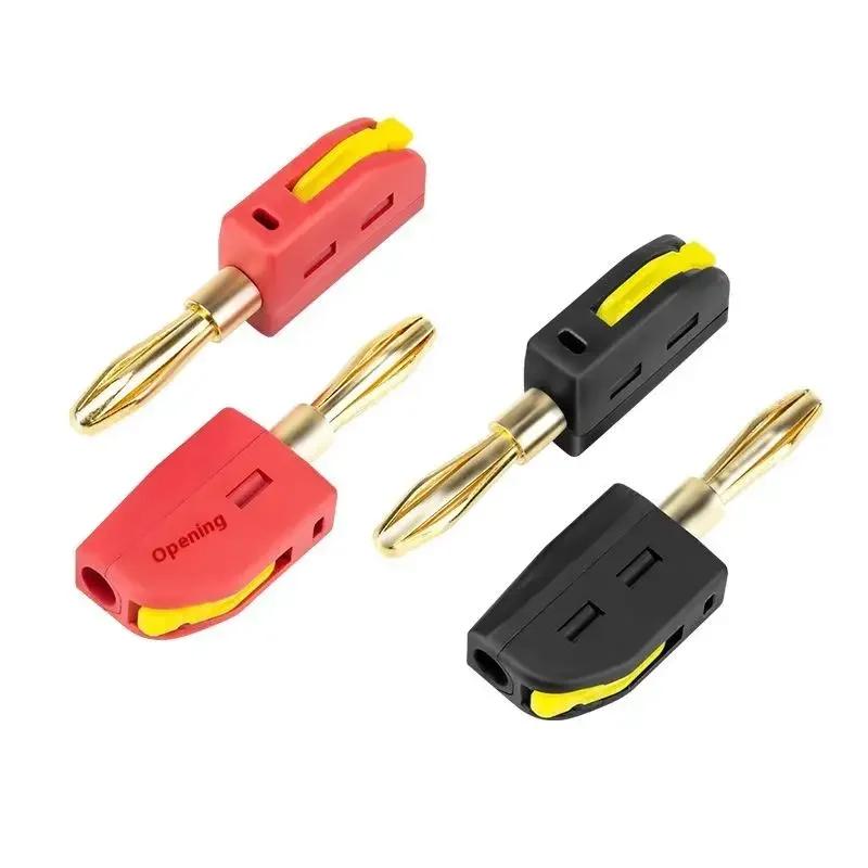 1Pcs High Current 32A Banana Plug 4mm Solderless Quick Wire Connector Terminal Block Power Testing Instrument Plug