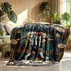 Custom Name Personalized Lionel Messi Print Blanket, Home Decor, Bedroom, Sofa, Camping, Couch, Gifts for Birthday Christmas