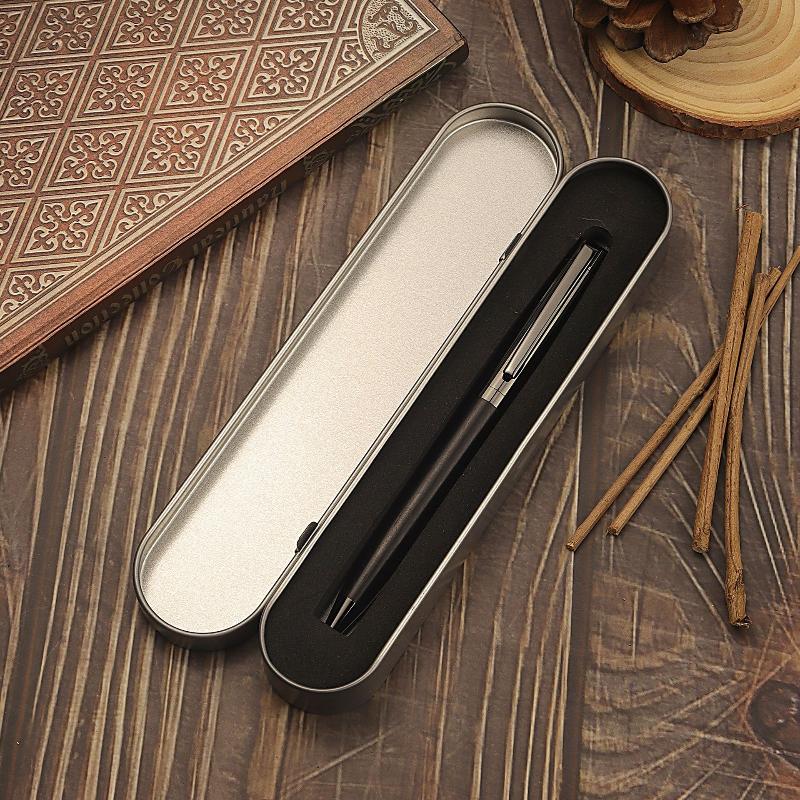

1 Set Wooden Metal Ballpoint Pen Luxury Smooth Writing Black Ink Business Office Gift Pen With Gift Box Elegant Statione B
