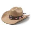 Cappello da Cowboy Occidentale da Donna Autunno e Inverno Cappello a Cilindro in Pelle Scamosciata Britannica Moda Cappello di Feltro