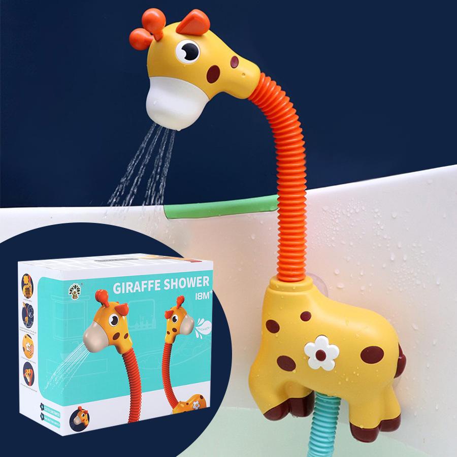 Deer Sprinkler Shower, Giraffe Scalable 360 Degree Rotating Children's Shower, Shower, and Water Playing Toy