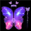 Illuminated Butterfly Wings Set: Light-Up Three-Piece for Children's Performances and Night Markets