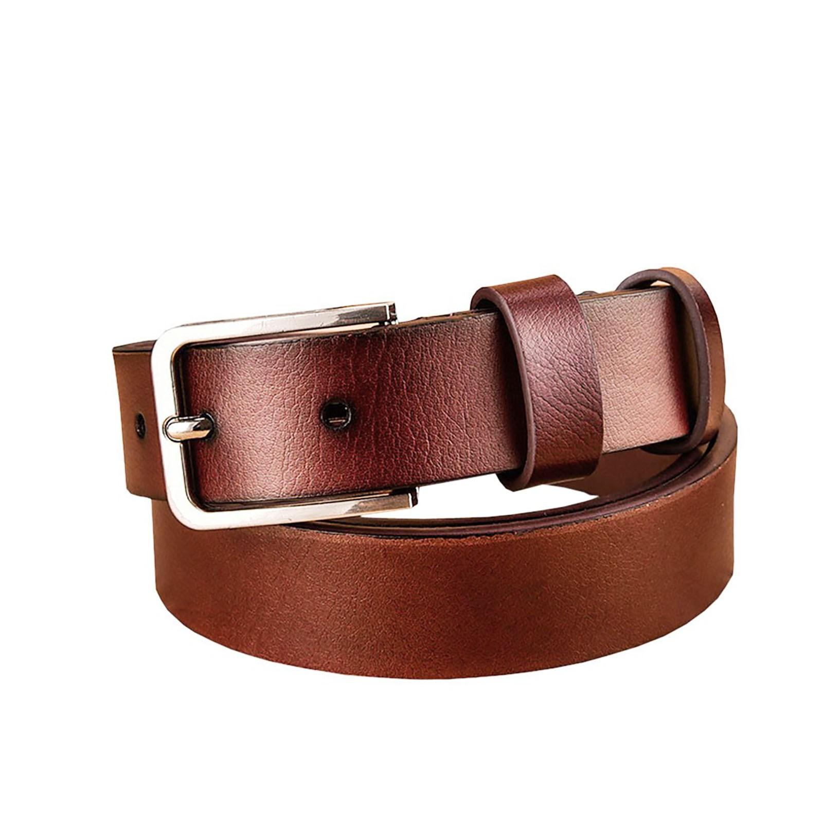 

(SU)Женские короткие кожаные ремни с цветными ремнями One size коричневый