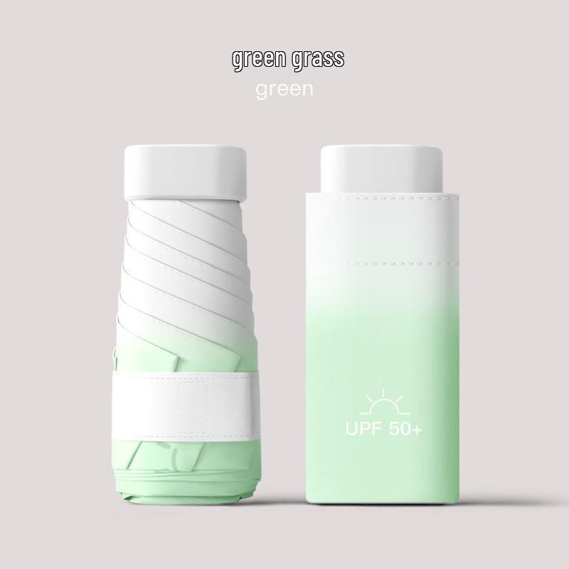 Compact Six-Fold Sun & Rain Umbrella with UV Protection for Women