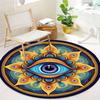 S Eye Of Evil Round Rug Nonslip Area Rug Office Chair Mat Carpet For Living Room Bedroom Home Decor