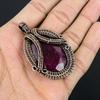 Ruby Pendant Gemstone Jewelry, 999 Copper Wire Wrapped Handmade Pendant, Latest Design Jewelry